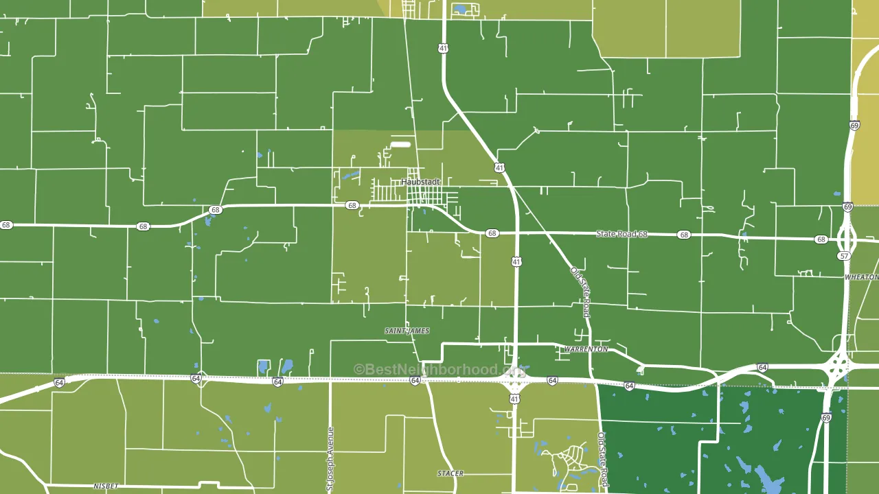 47639, IN block-group voter-turnout map