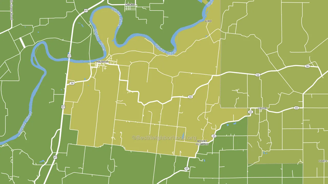 47640, IN block-group voter-turnout map