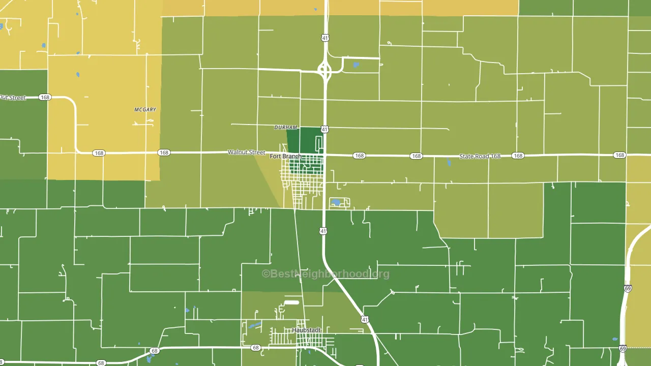 47648, IN block-group voter-turnout map
