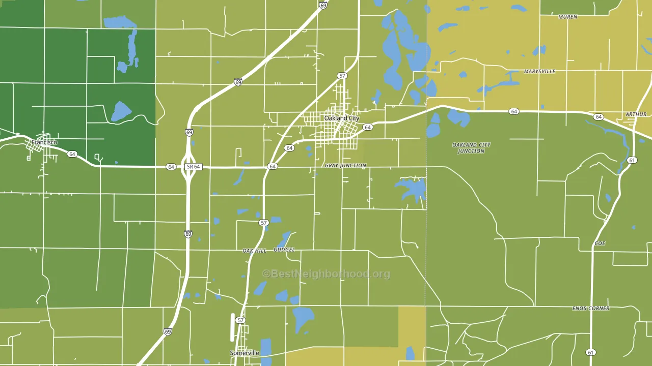 47660, IN block-group voter-turnout map