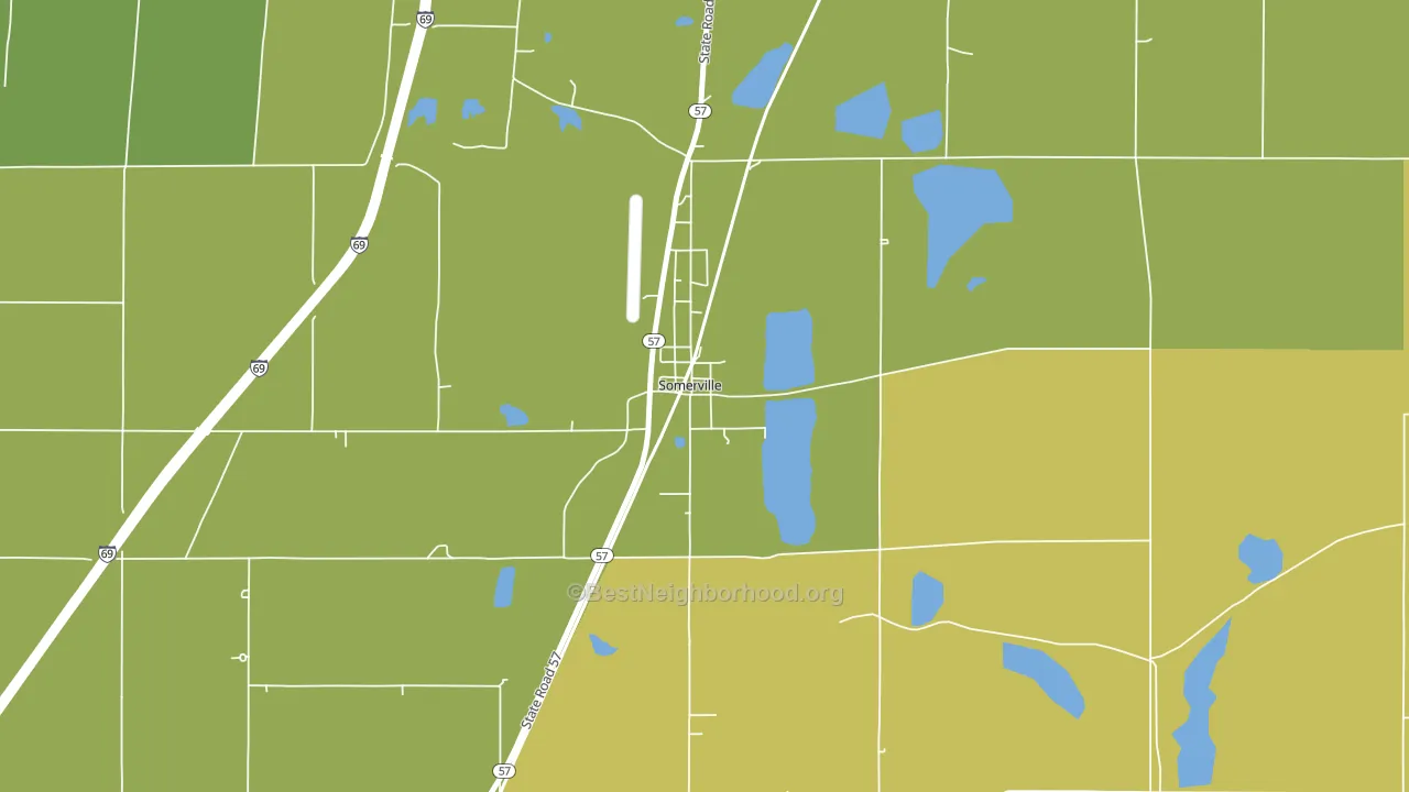 47683, IN block-group voter-turnout map
