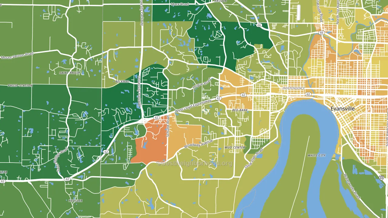 47712, IN block-group voter-turnout map