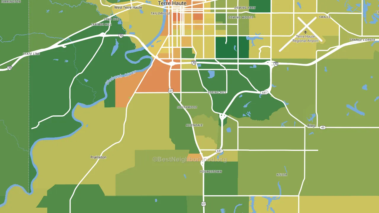 47802, IN block-group voter-turnout map