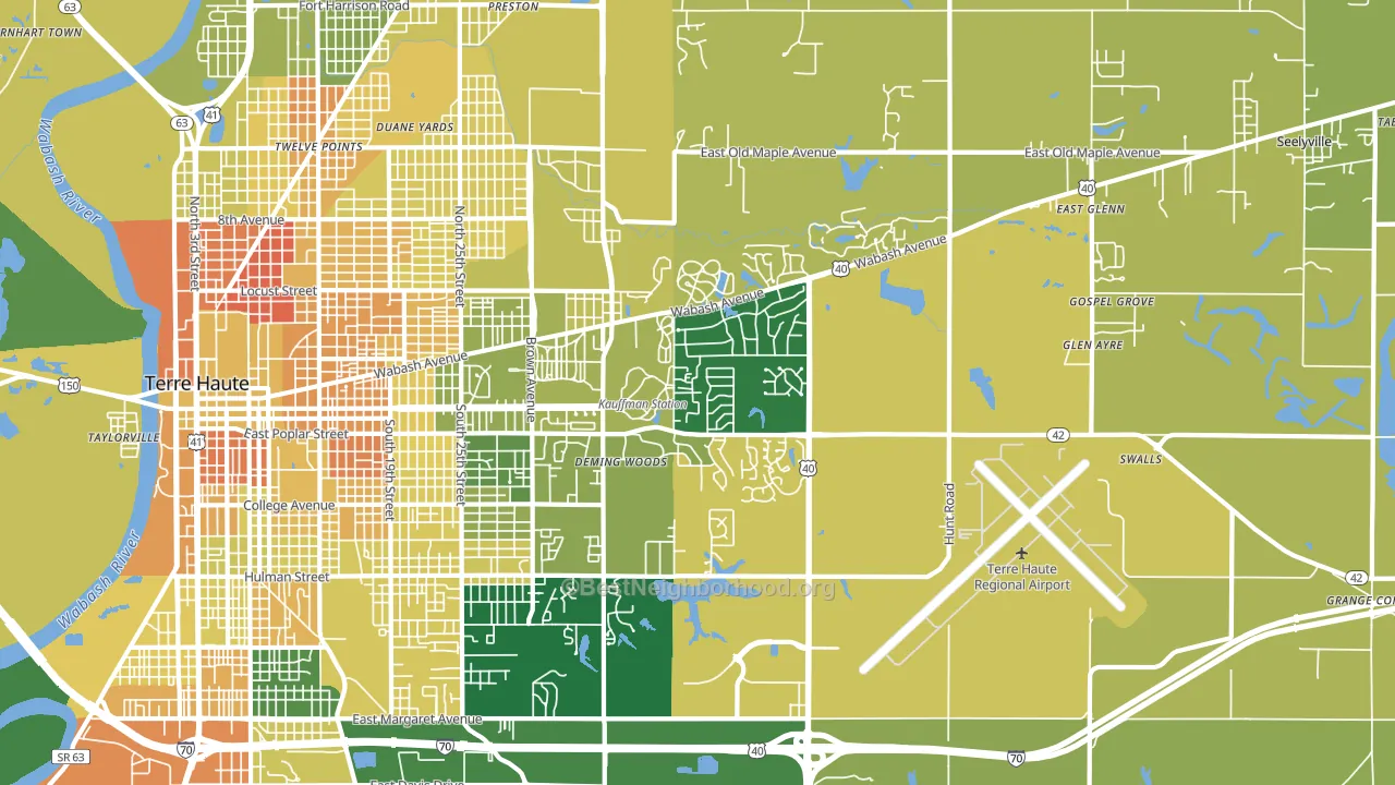 47803, IN block-group voter-turnout map