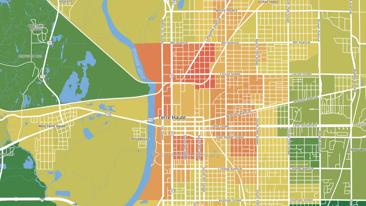 47809, IN block-group voter-turnout map