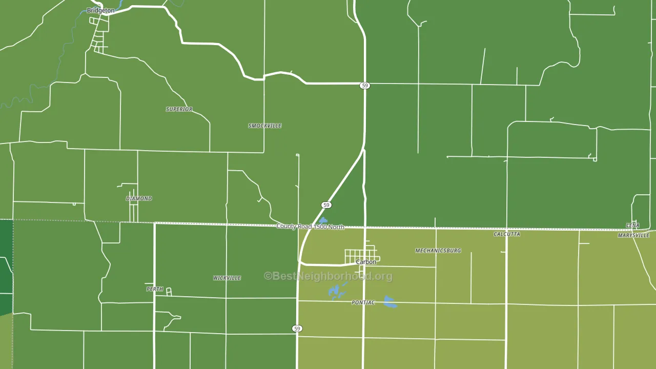47837, IN block-group voter-turnout map