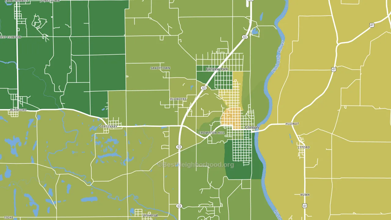 47842, IN block-group voter-turnout map