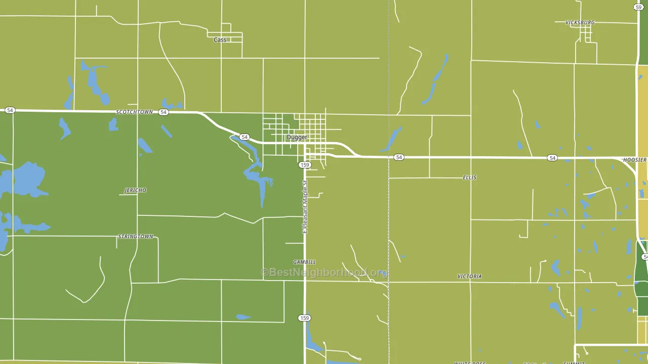 47848, IN block-group voter-turnout map