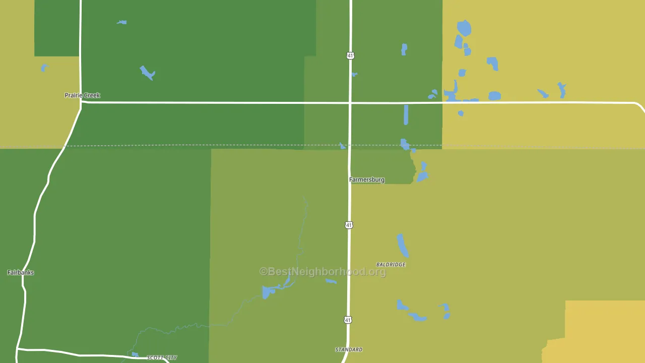 47850, IN block-group voter-turnout map