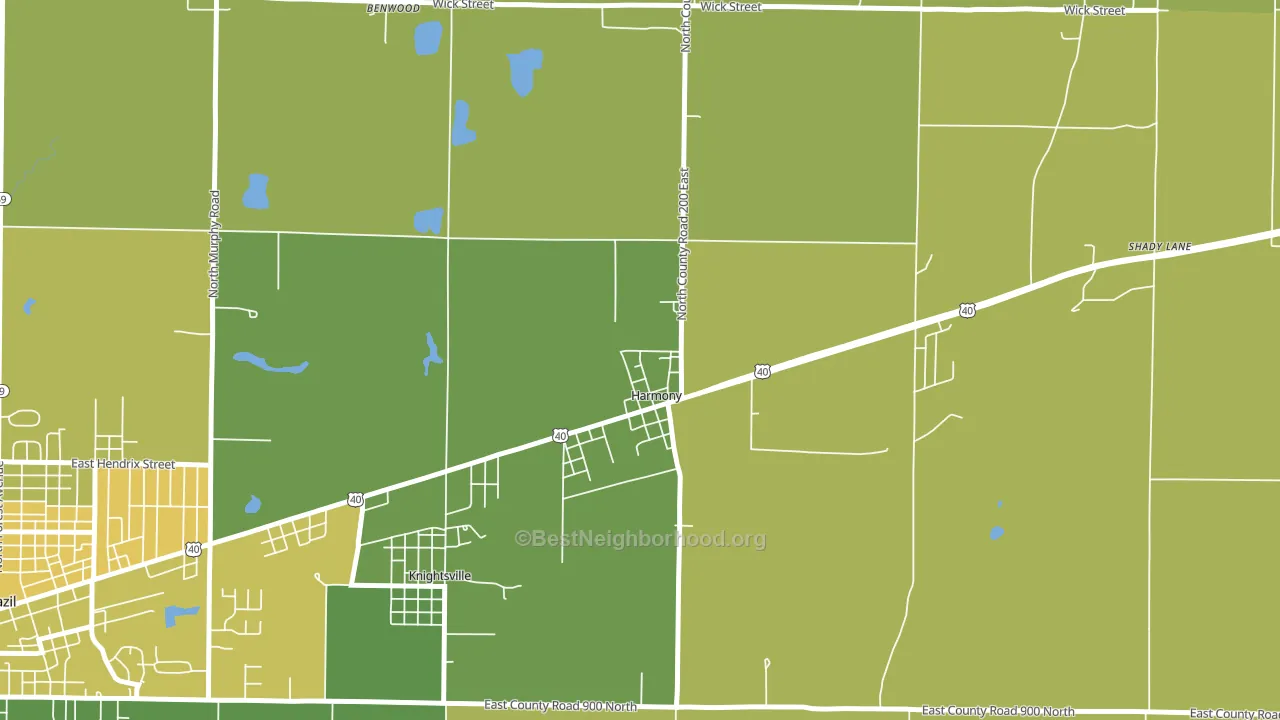 47853, IN block-group voter-turnout map