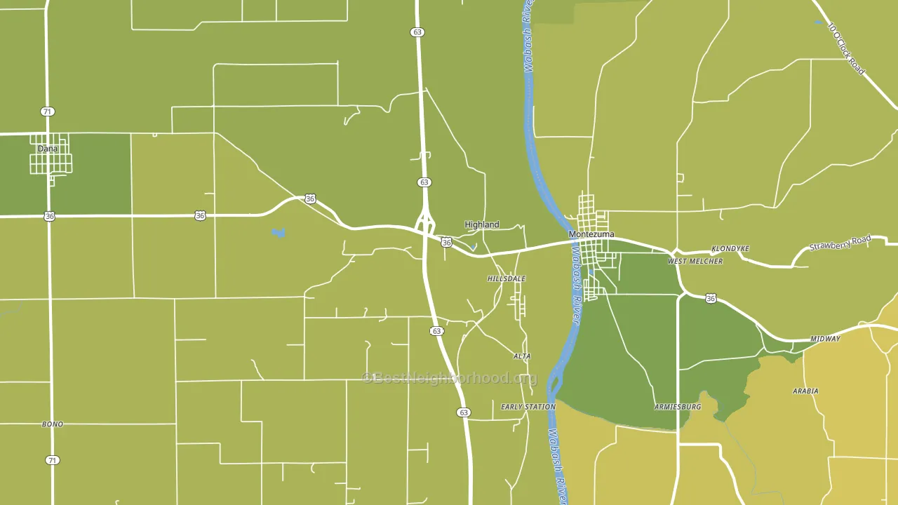 47854, IN block-group voter-turnout map