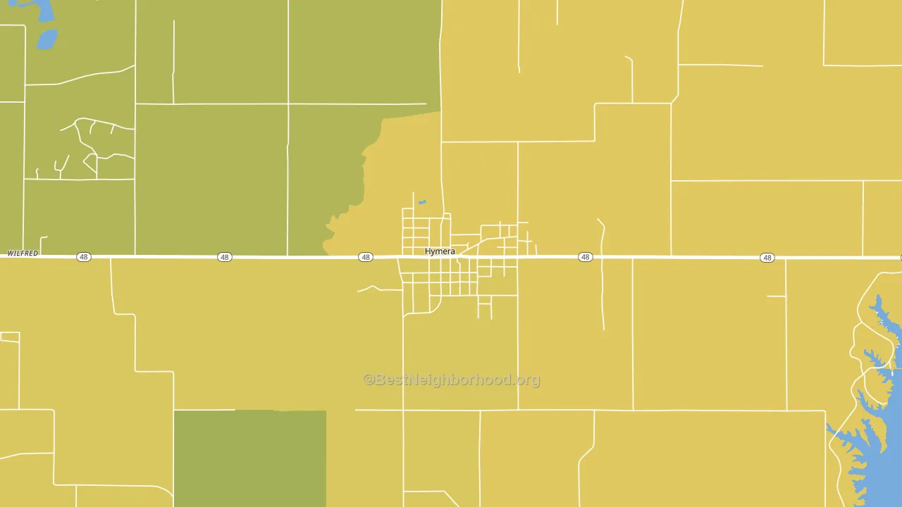 47855, IN block-group voter-turnout map