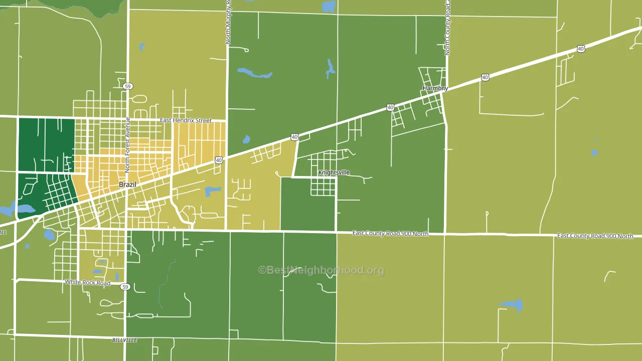 47857, IN block-group voter-turnout map