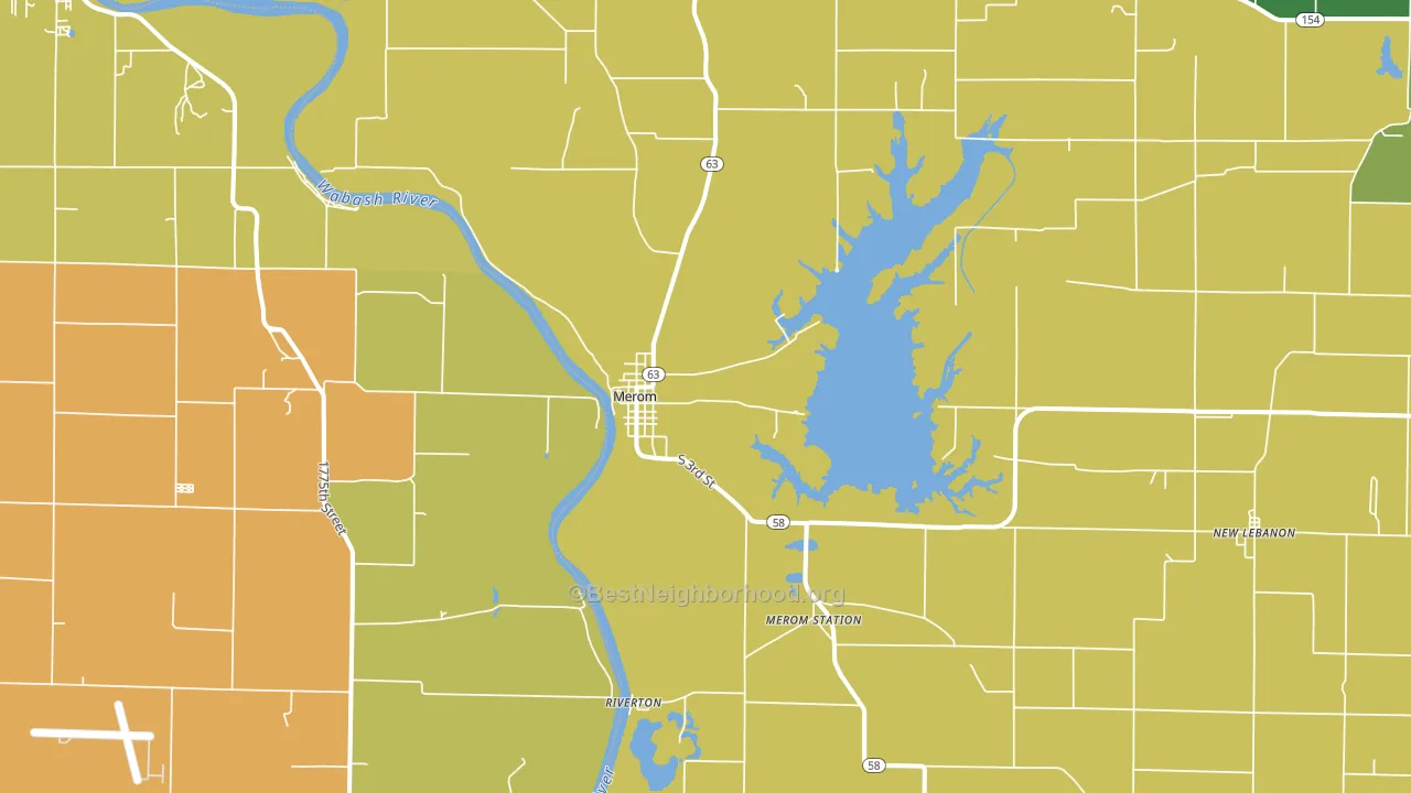 47861, IN block-group voter-turnout map