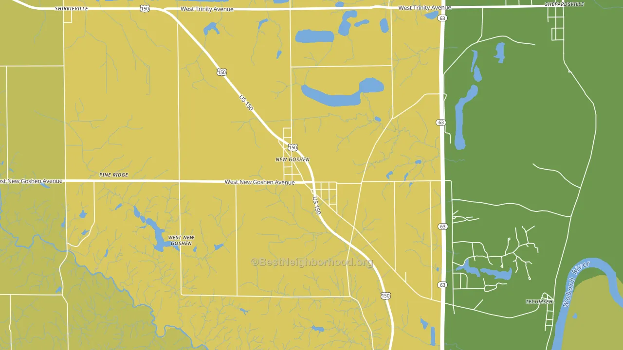 47863, IN block-group voter-turnout map