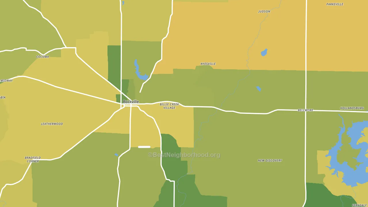 47872, IN block-group voter-turnout map