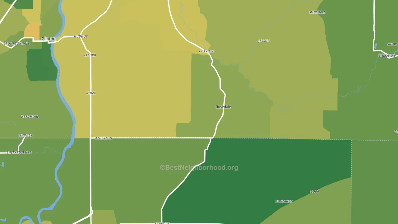 47874, IN block-group voter-turnout map