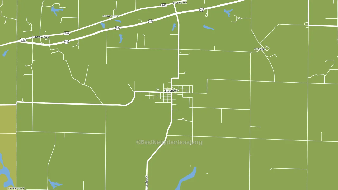 47881, IN block-group voter-turnout map