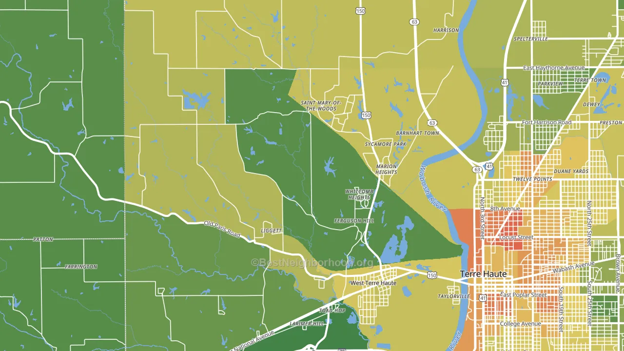 47885, IN block-group voter-turnout map