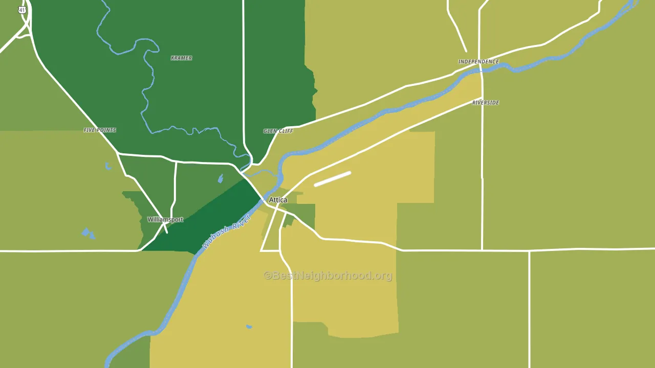 47918, IN block-group voter-turnout map