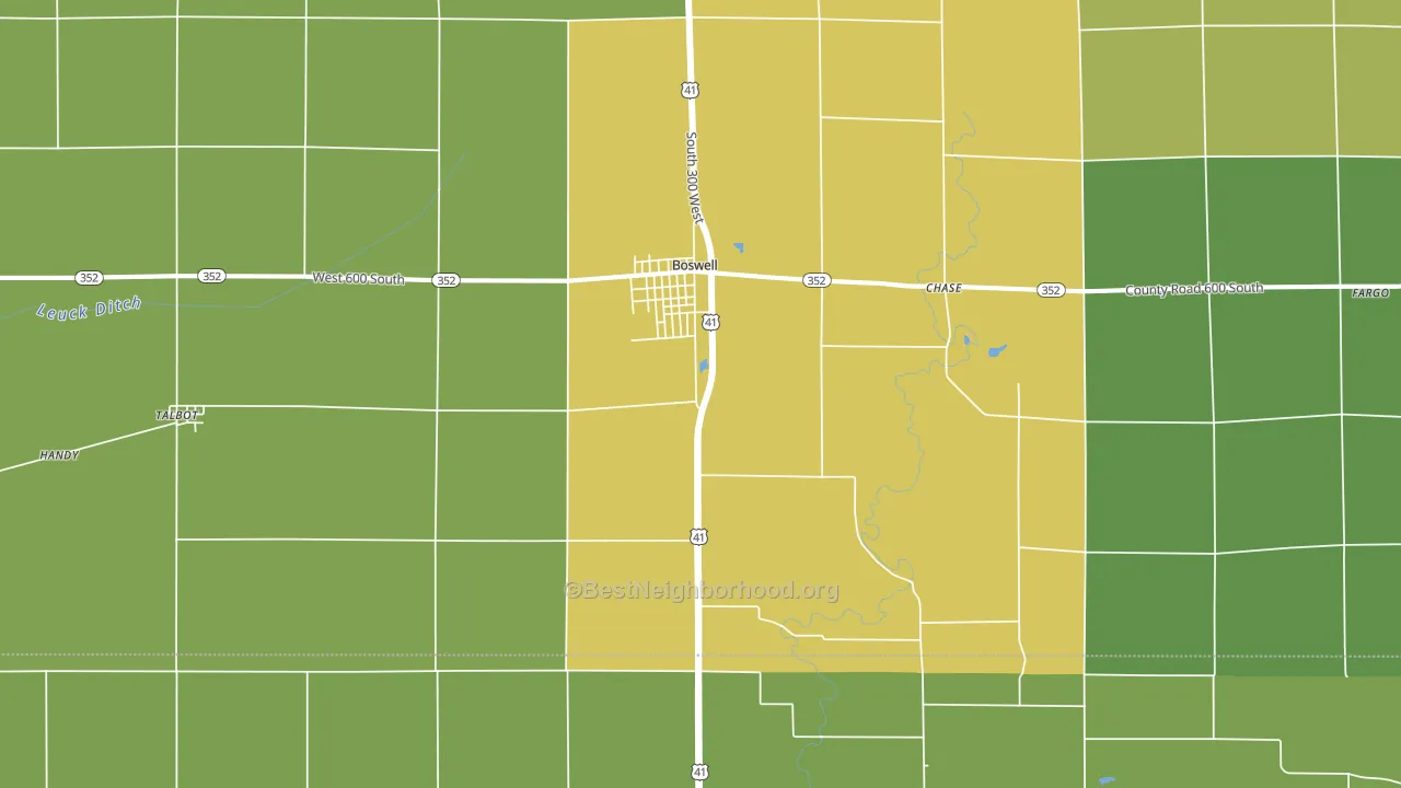 47921, IN block-group voter-turnout map