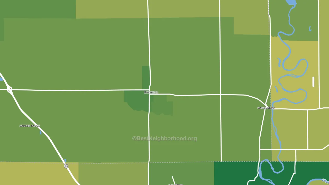 47923, IN block-group voter-turnout map
