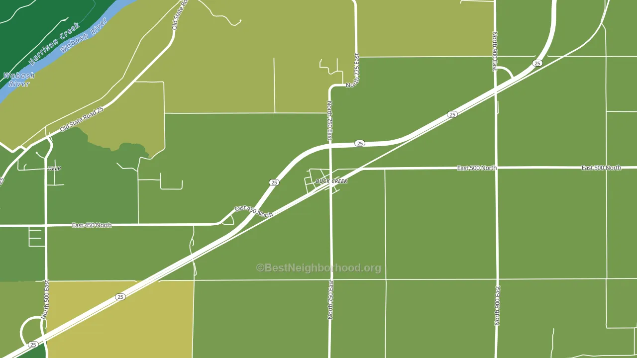 47924, IN block-group voter-turnout map