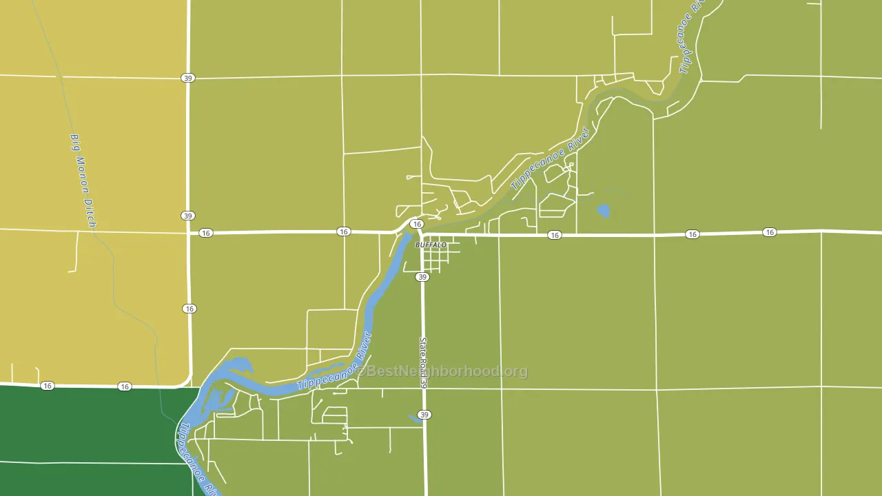47925, IN block-group voter-turnout map