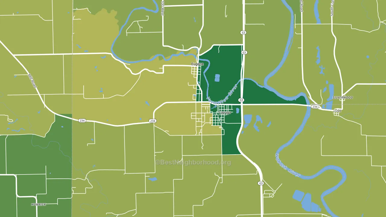 47928, IN block-group voter-turnout map