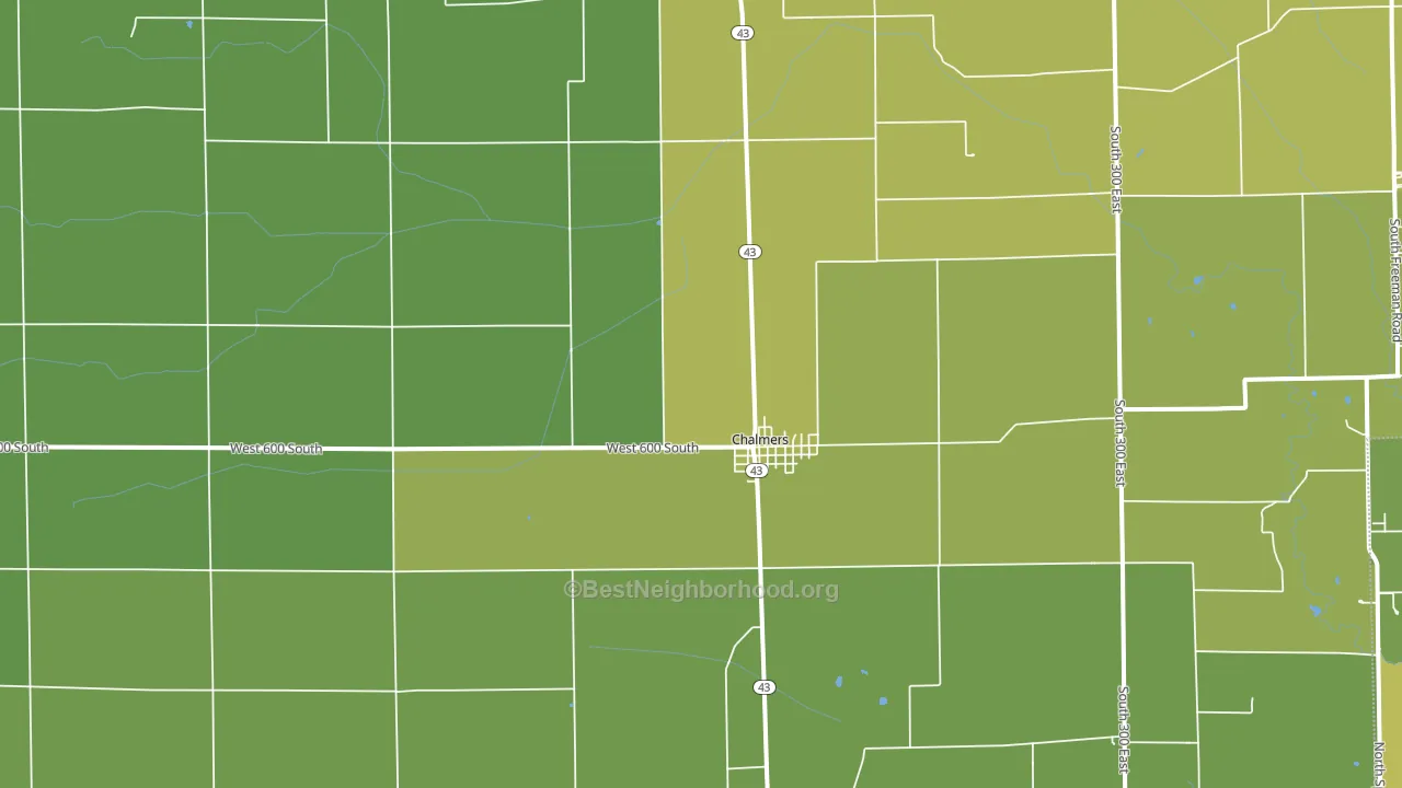 47929, IN block-group voter-turnout map
