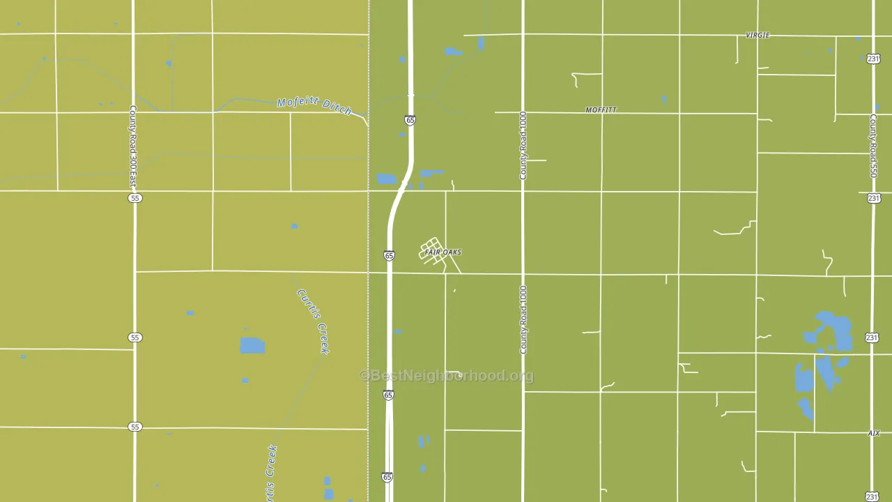 47943, IN block-group voter-turnout map