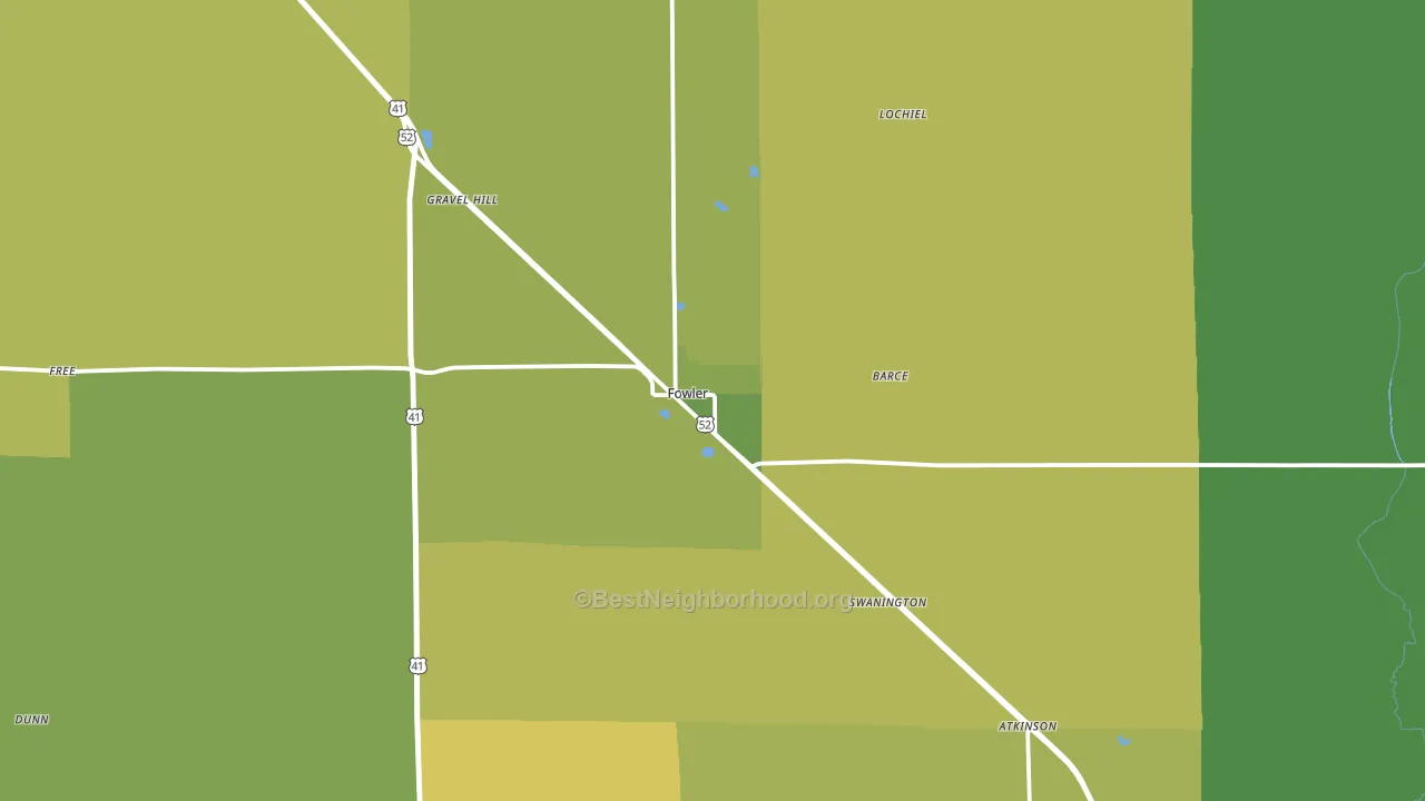 47944, IN block-group voter-turnout map