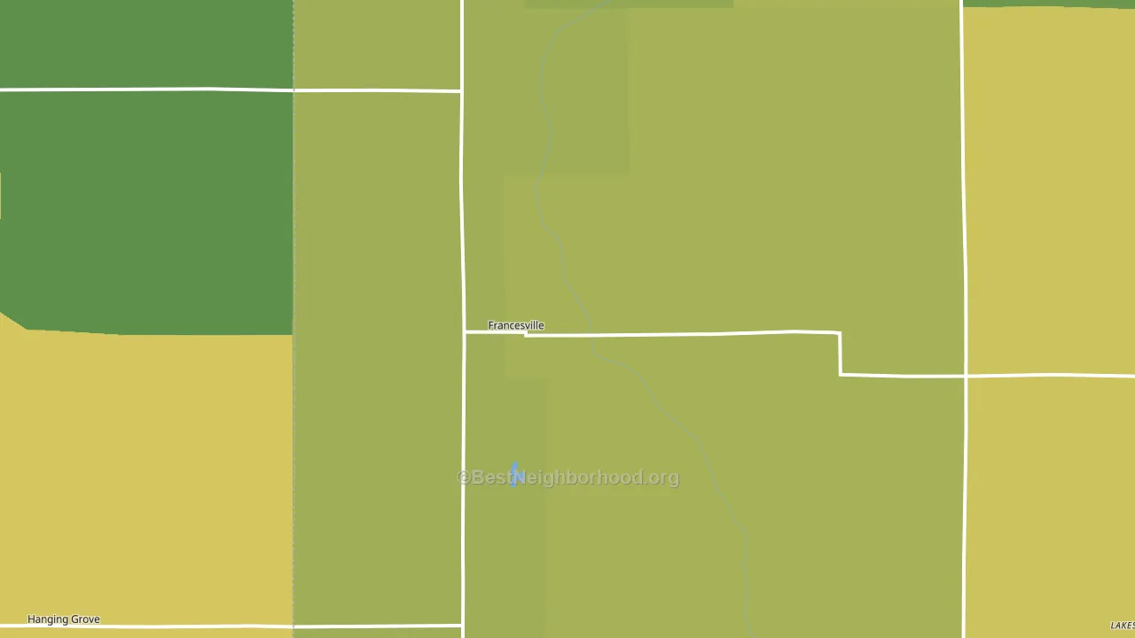 47946, IN block-group voter-turnout map