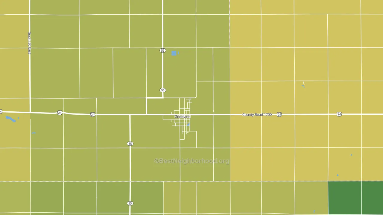 47948, IN block-group voter-turnout map