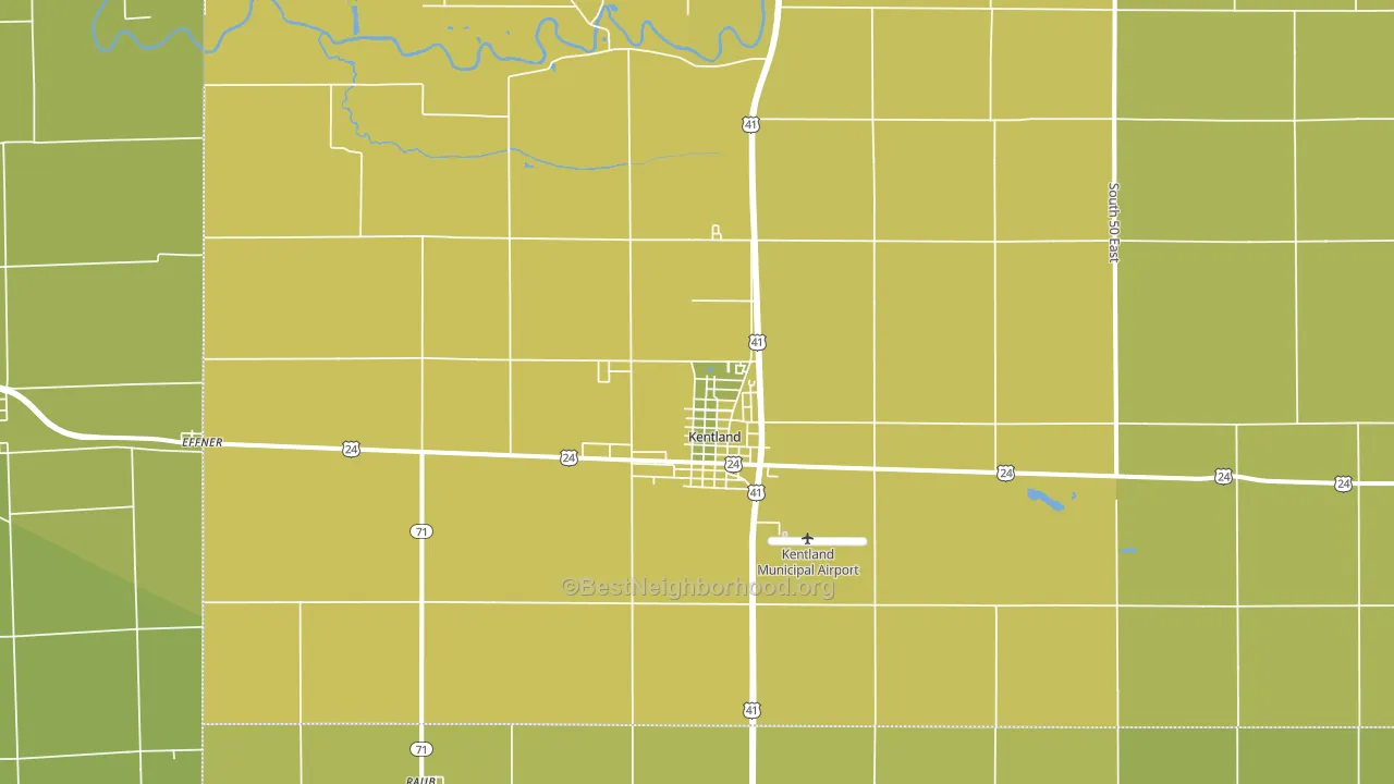 47951, IN block-group voter-turnout map