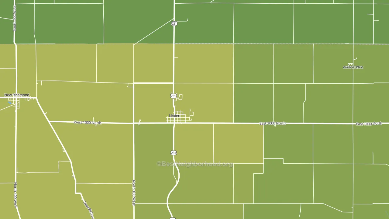 47955, IN block-group voter-turnout map