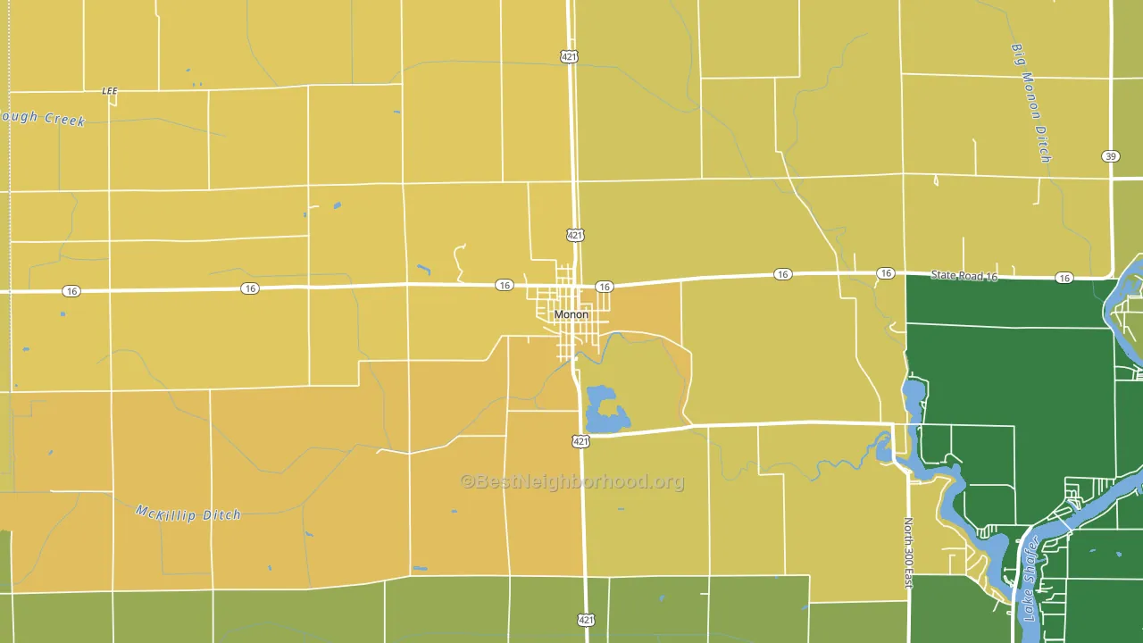 47959, IN block-group voter-turnout map