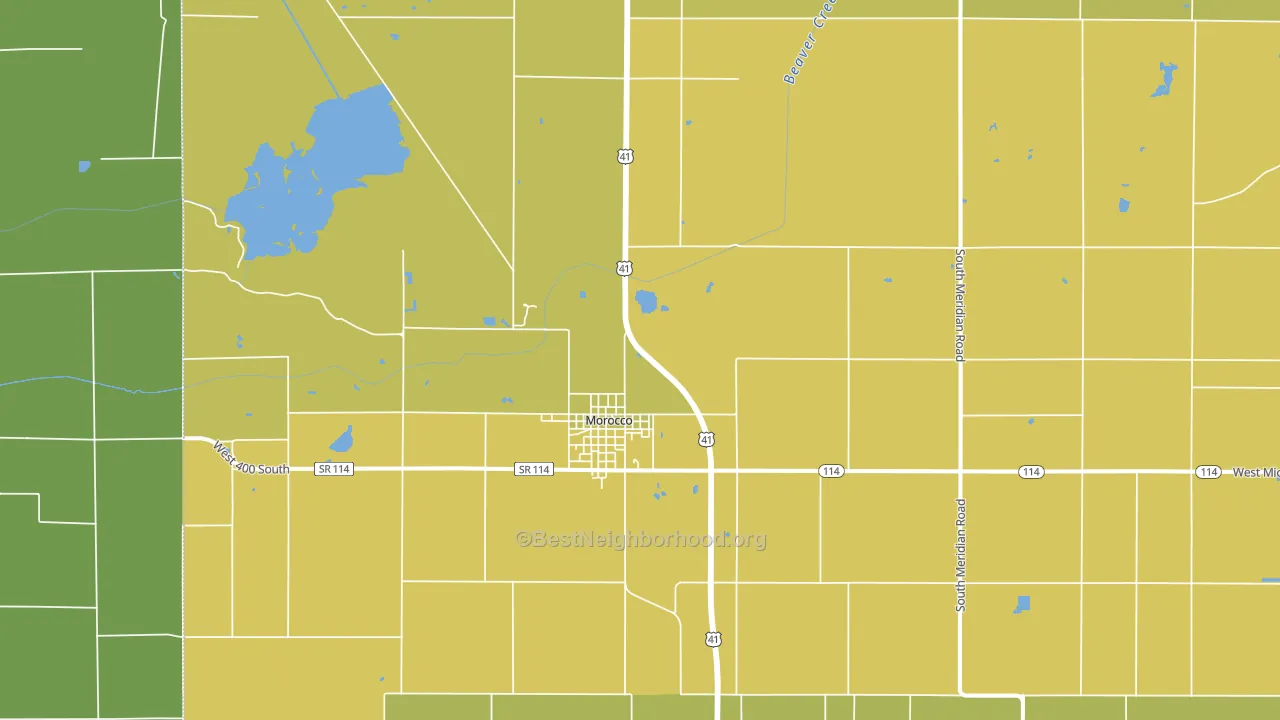 47963, IN block-group voter-turnout map