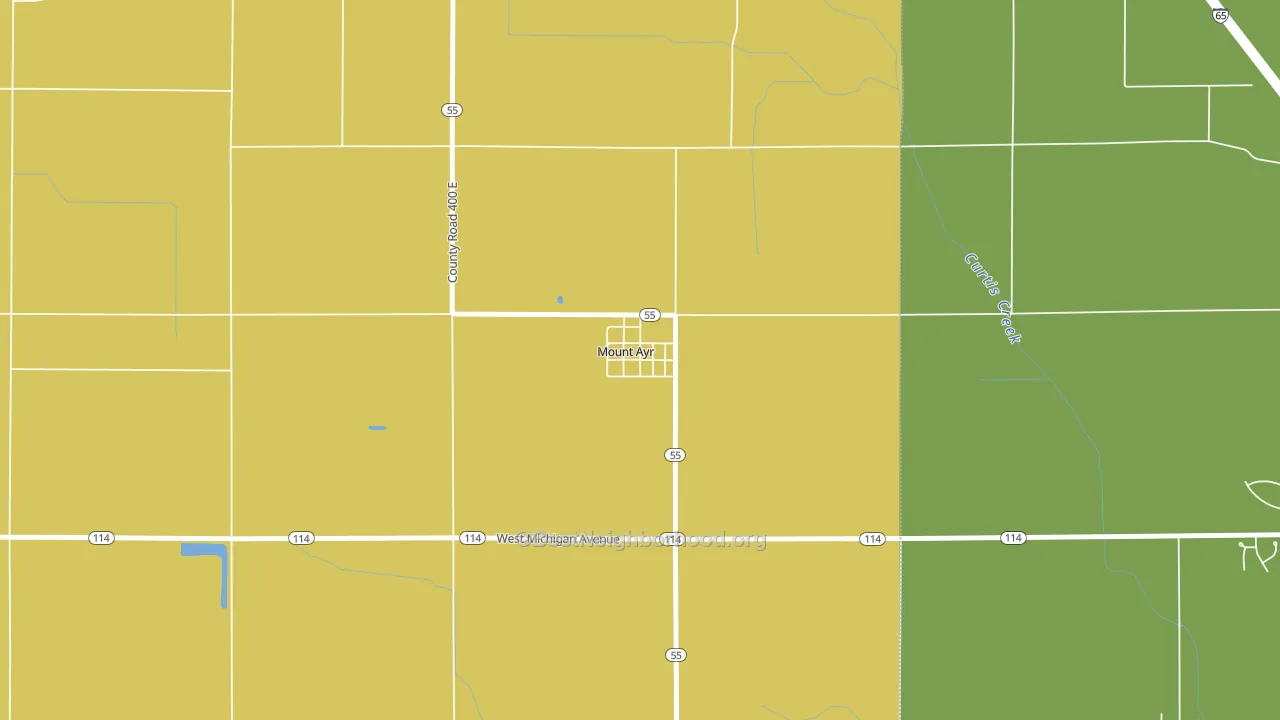 47964, IN block-group voter-turnout map