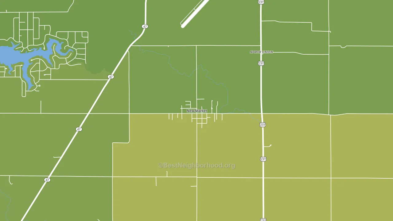 47965, IN block-group voter-turnout map
