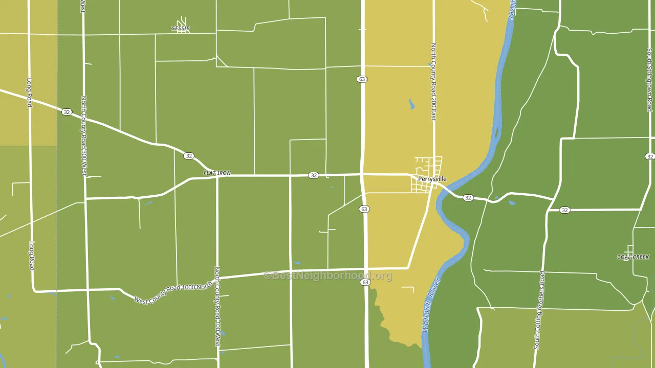 47974, IN block-group voter-turnout map