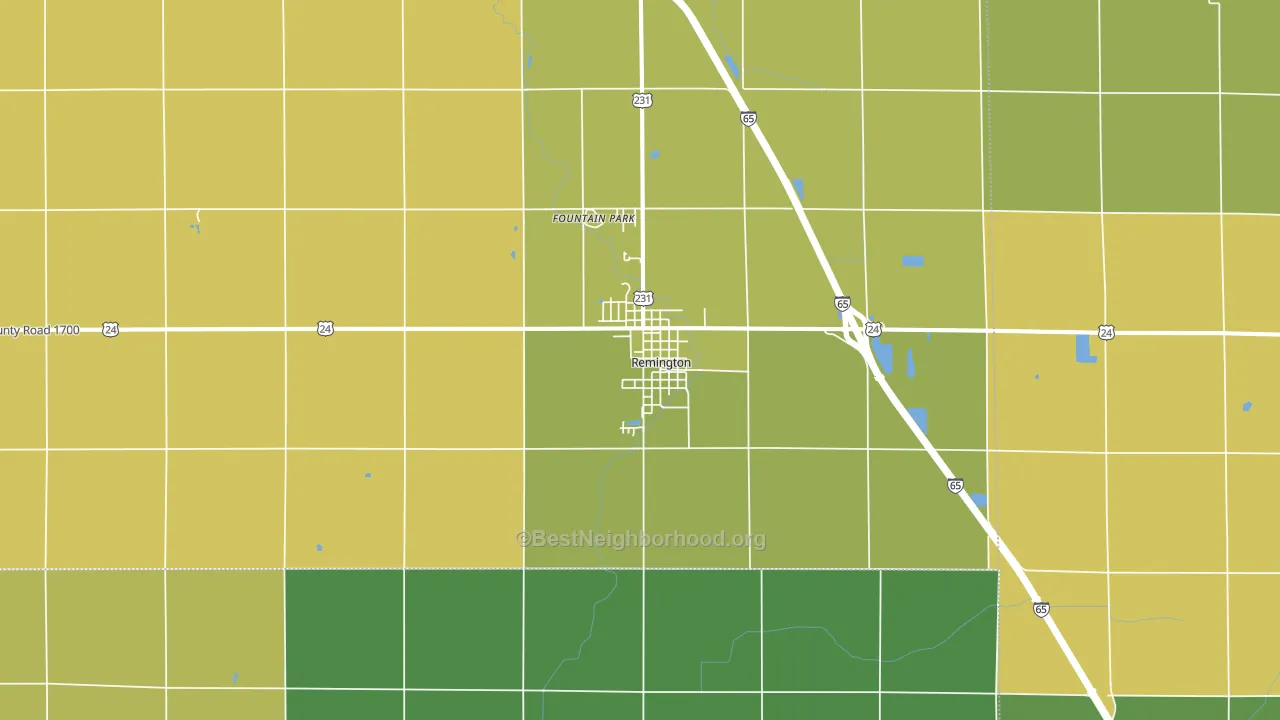 47977, IN block-group voter-turnout map