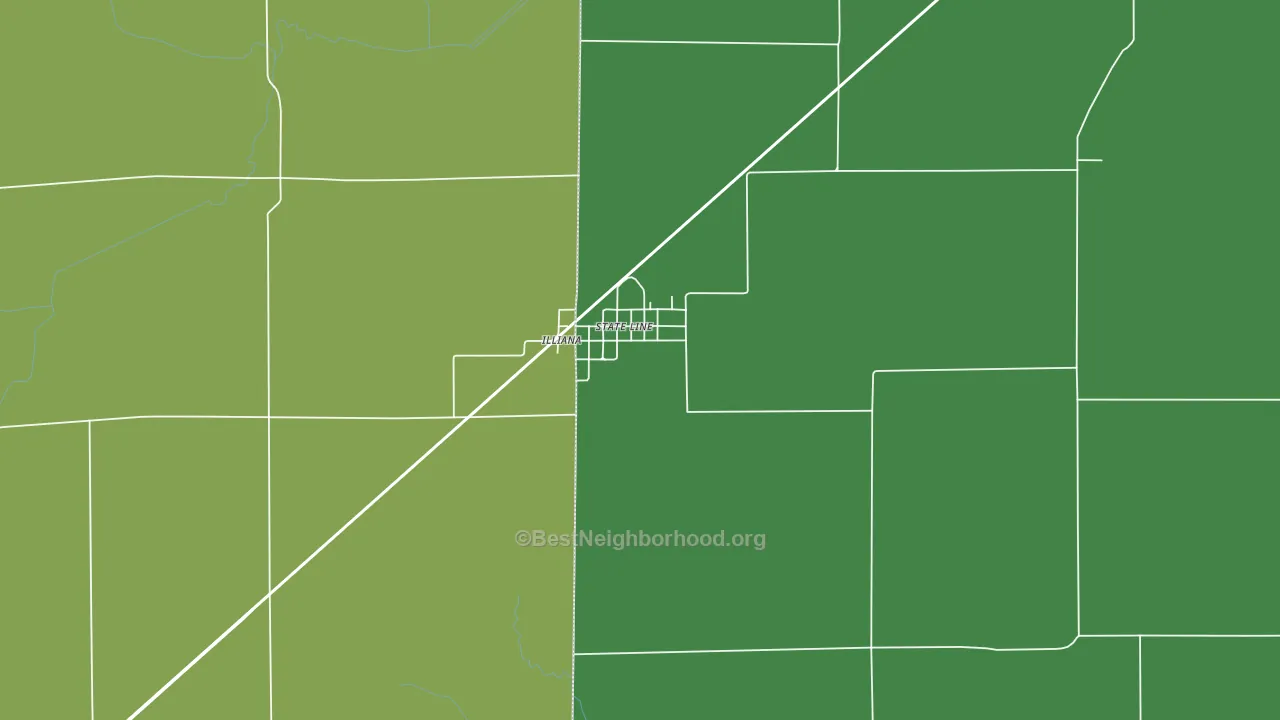 47982, IN block-group voter-turnout map