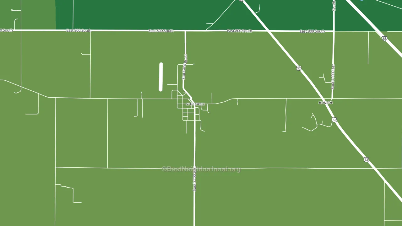 47983, IN block-group voter-turnout map