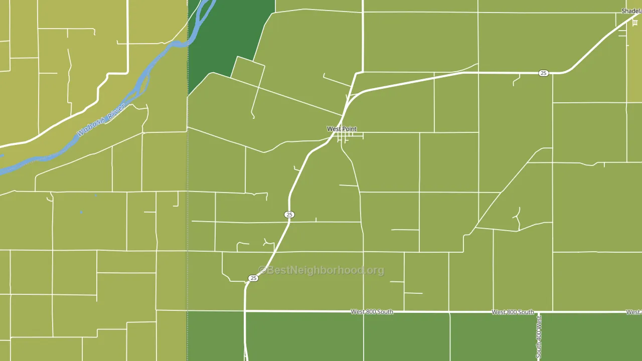 47992, IN block-group voter-turnout map