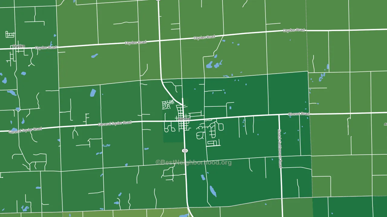 48003, MI block-group voter-turnout map