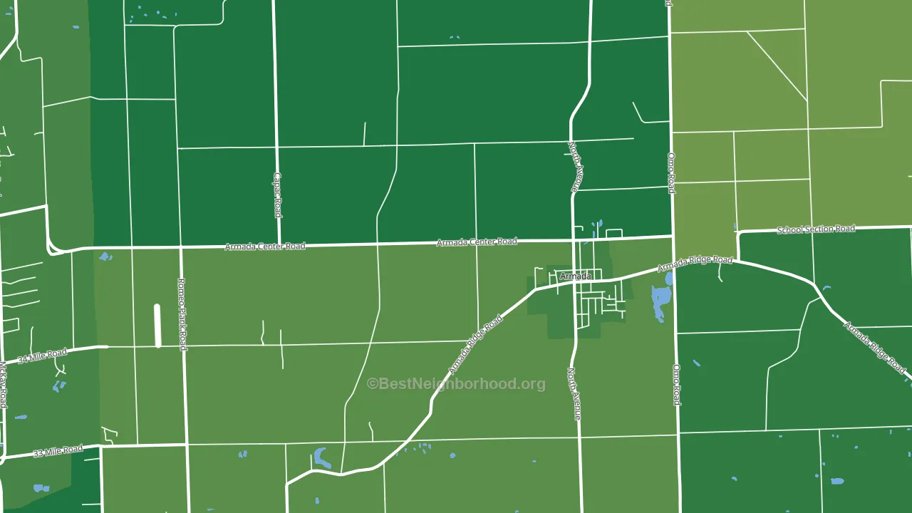 48005, MI block-group voter-turnout map