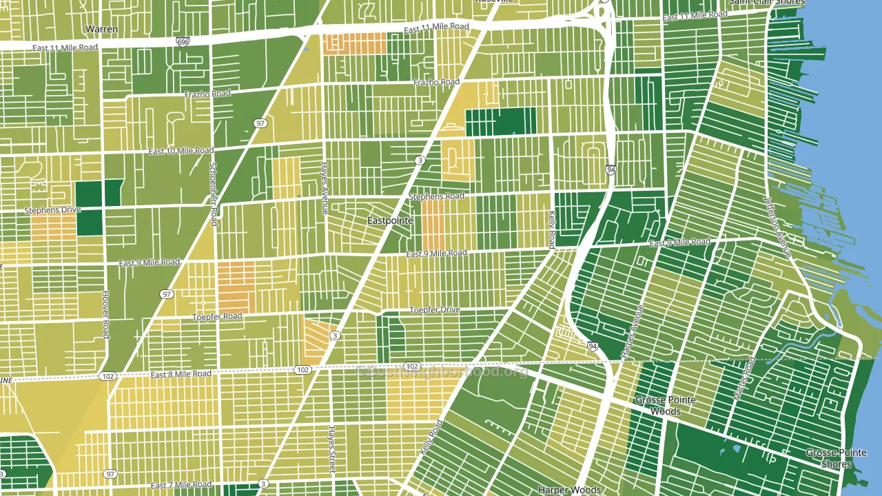 48021, MI block-group voter-turnout map