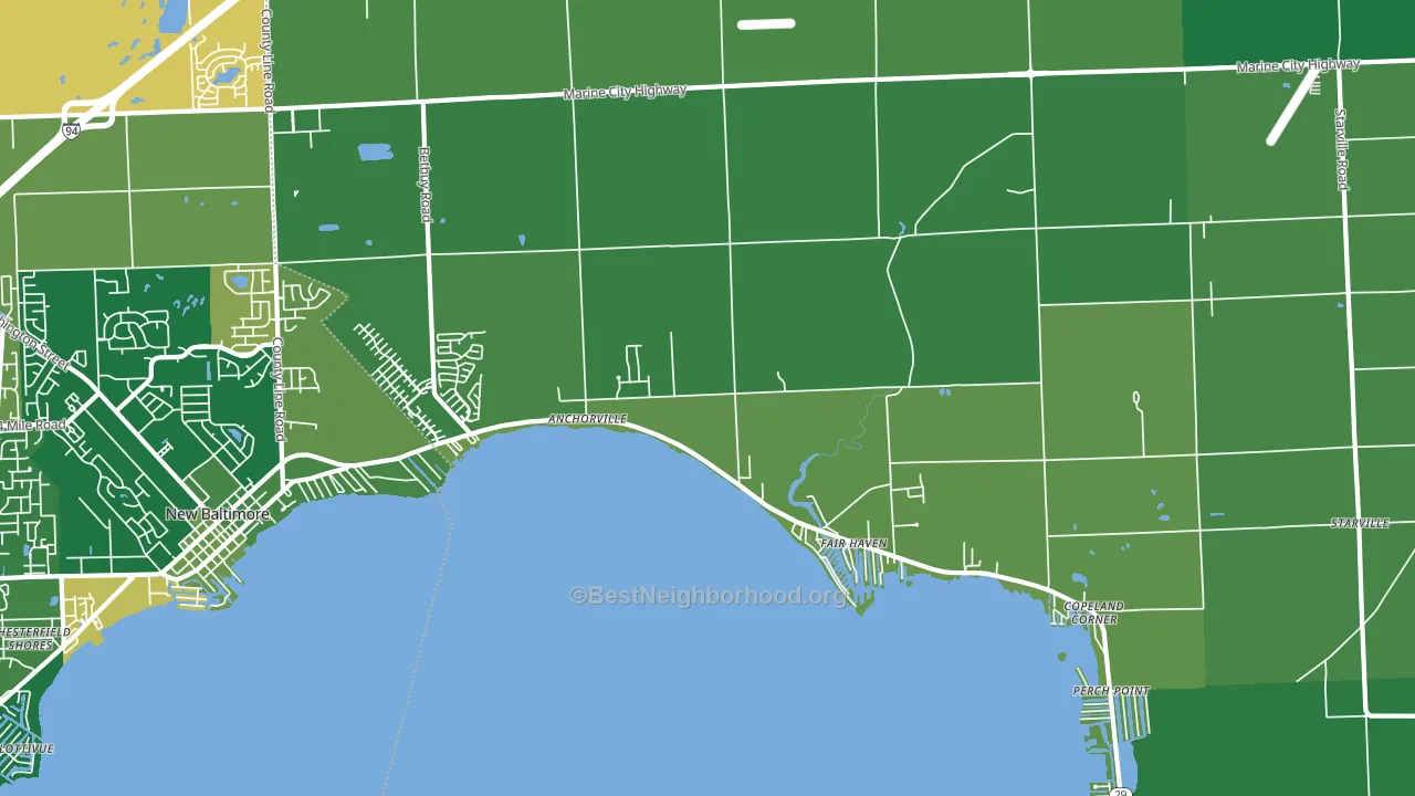 48023, MI block-group voter-turnout map