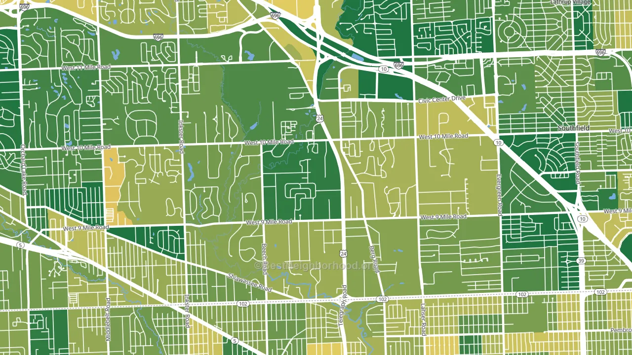 48033, MI block-group voter-turnout map